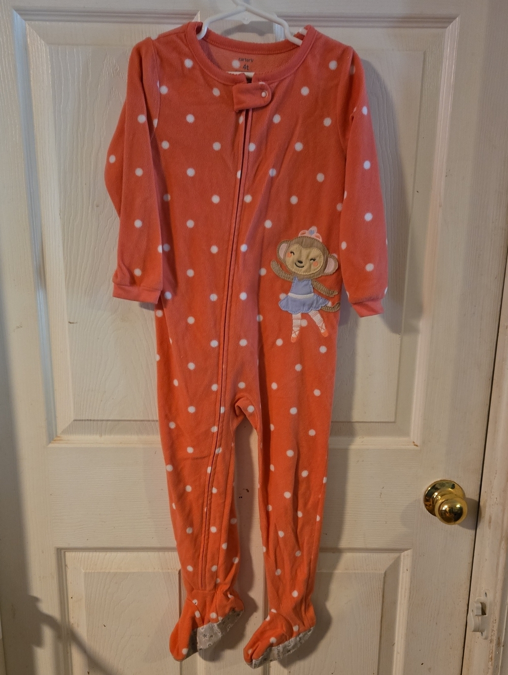 Carter's Polka Dot Monkey Footed Pajamas